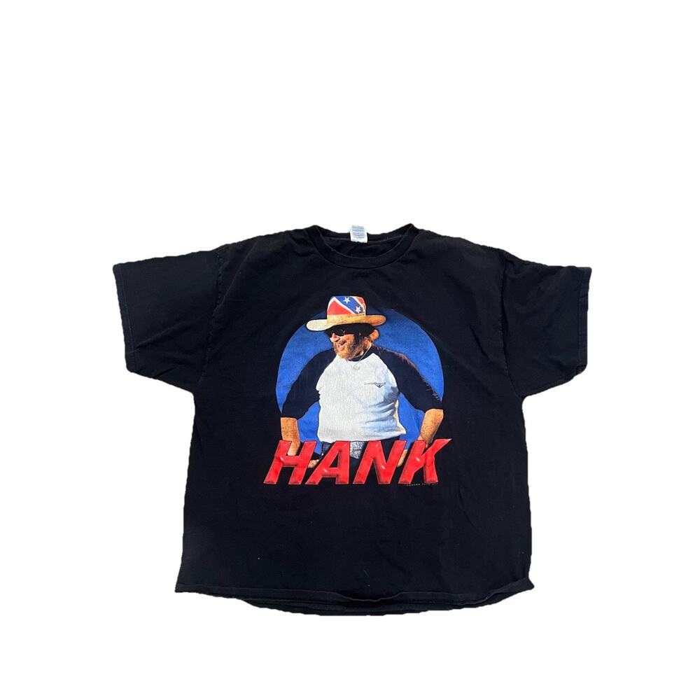 Vintage 2005 Hank Williams Jr Tour T-Shirt XXL Black Country Music Graphic